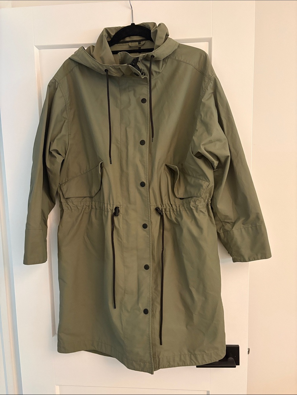 Gap Longline Oversized Parka, olive green, size XXS